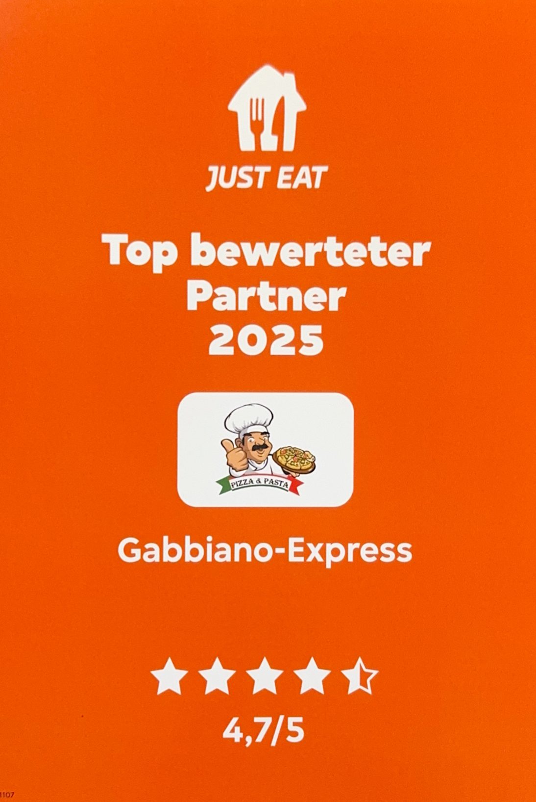 Top bewerteter Partner – Just Eat · 2025